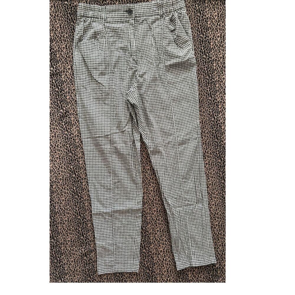 Urban Outfitters Women's Black and White Checkered Pants